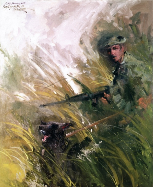Marine And His Dog By Trella Koczwara Usmc Art Jpeg Insidenova Com