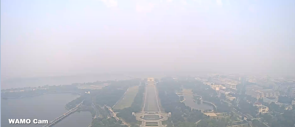 Smoke as seen from the Washington Monument