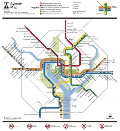 Metro system map 2022 with Silver Line extension
