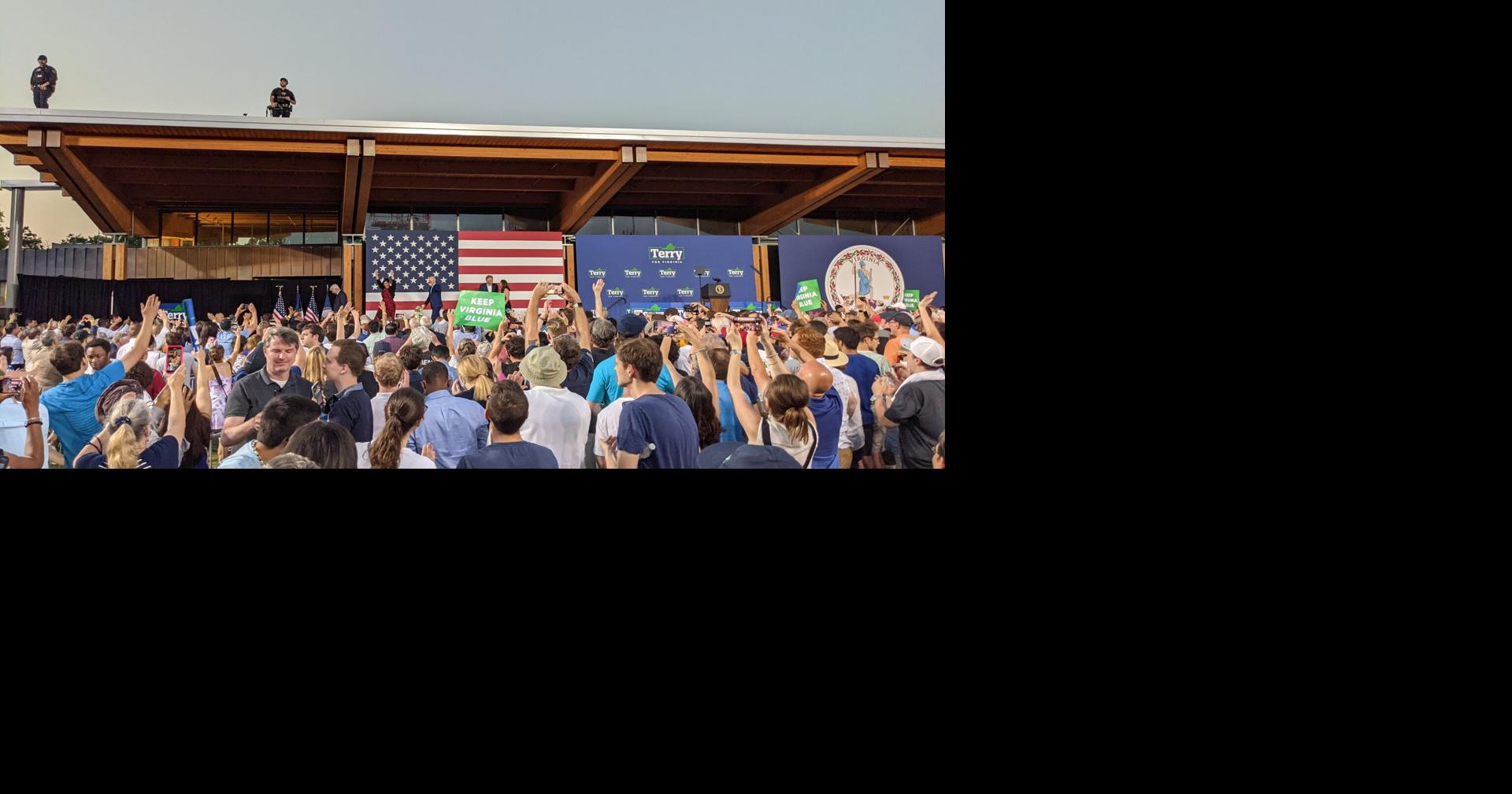 President Biden draws a crowd at Arlington rally | Headlines ...
