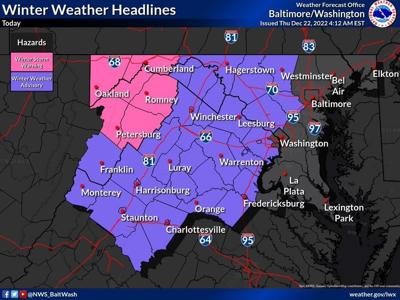 Winter weather advisory issued for most of Northern Virginia ...