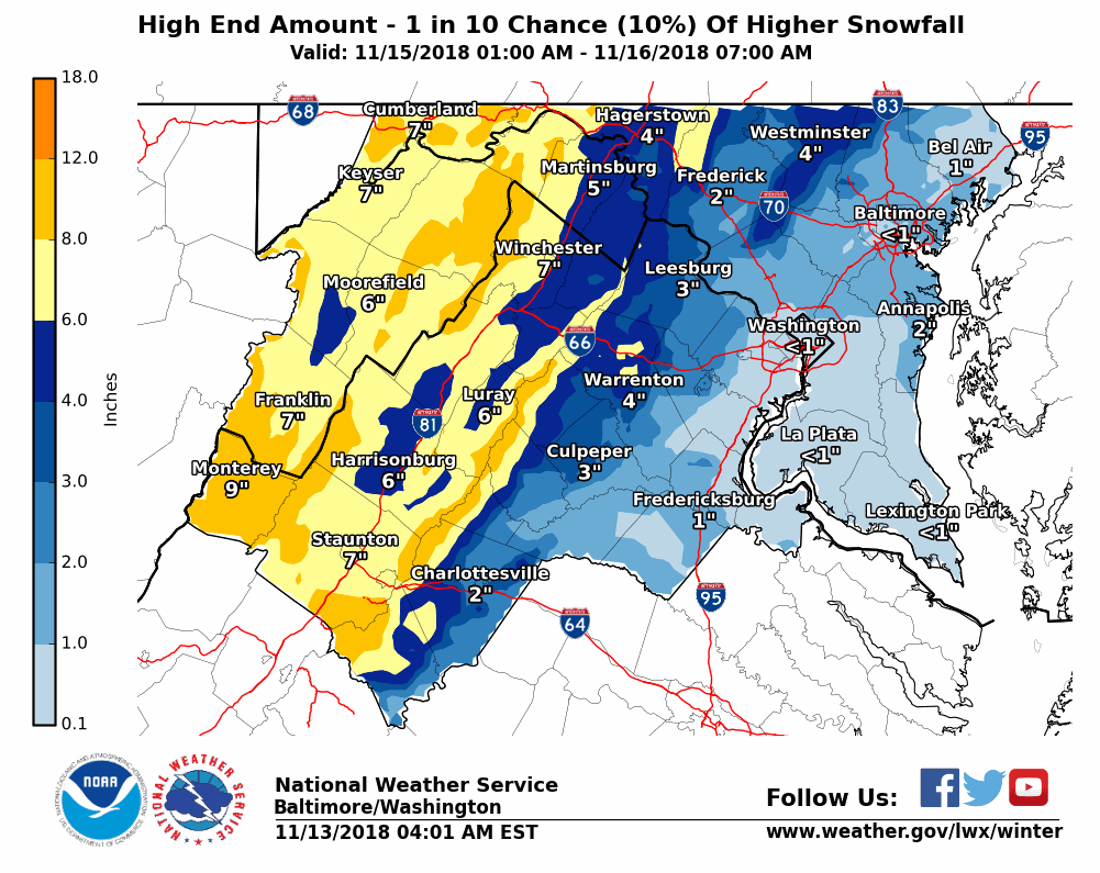 Snow in the forecast for Northern Virginia on Thursday Weather