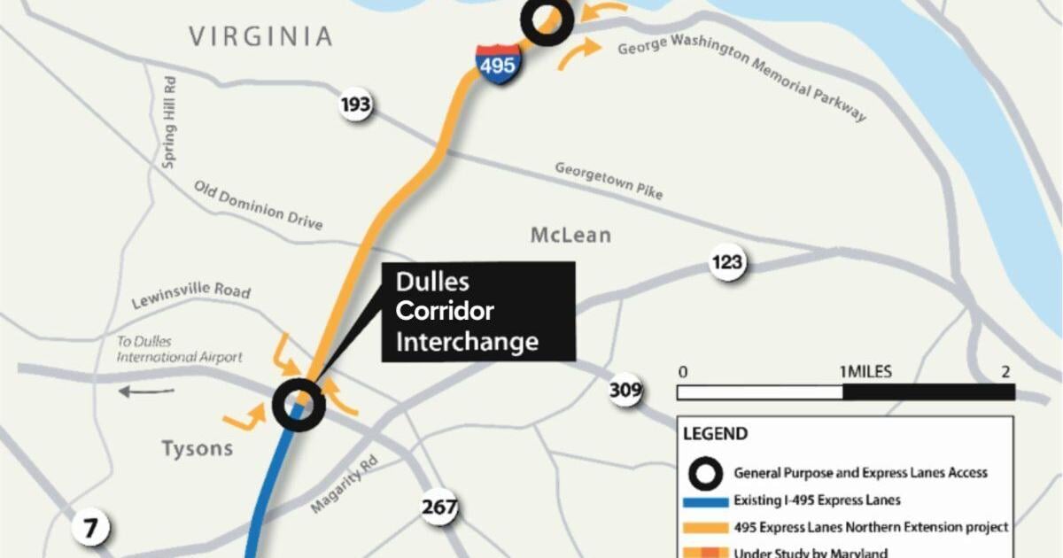 Virginia's I-495 Express Lanes extension to open Saturday before holiday rush