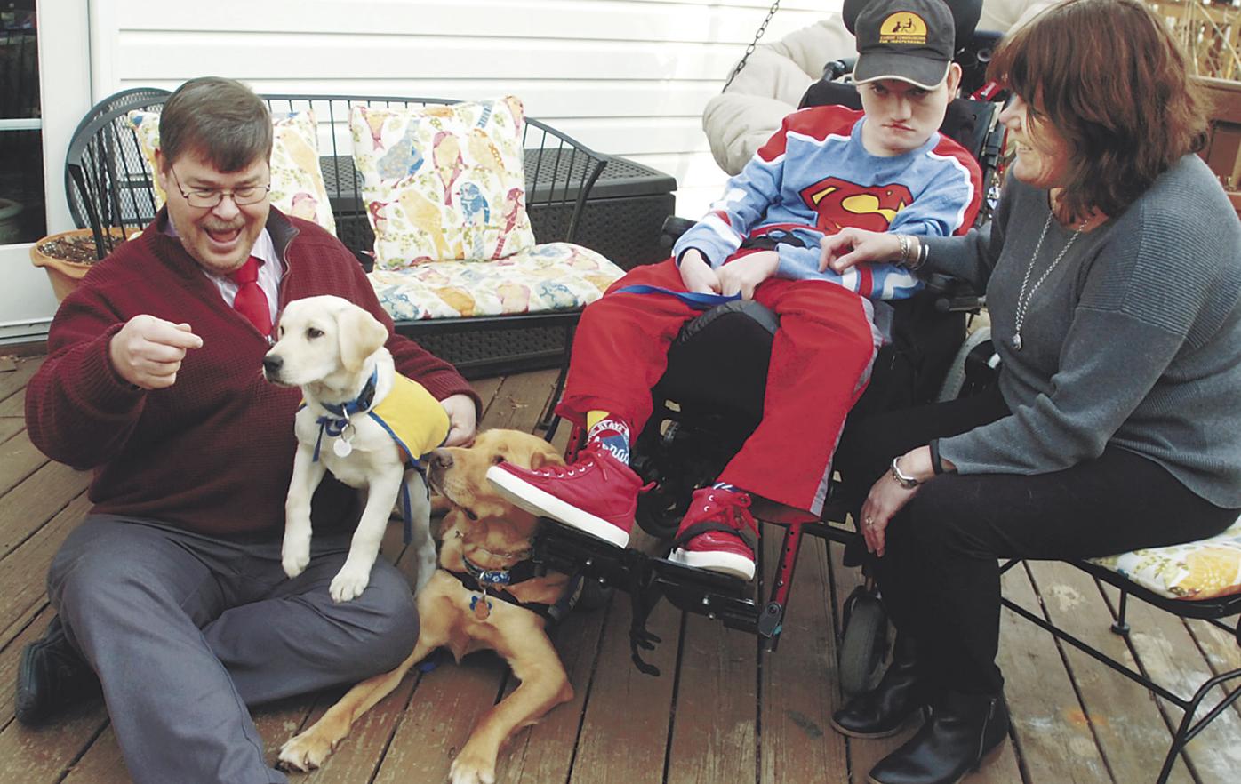 Canton service dog 'O'Hara' honored at Fenway Park