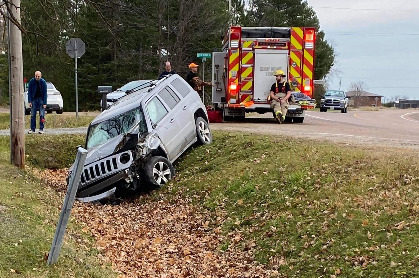 Crews respond to Friday morning crash outside of Renfrew