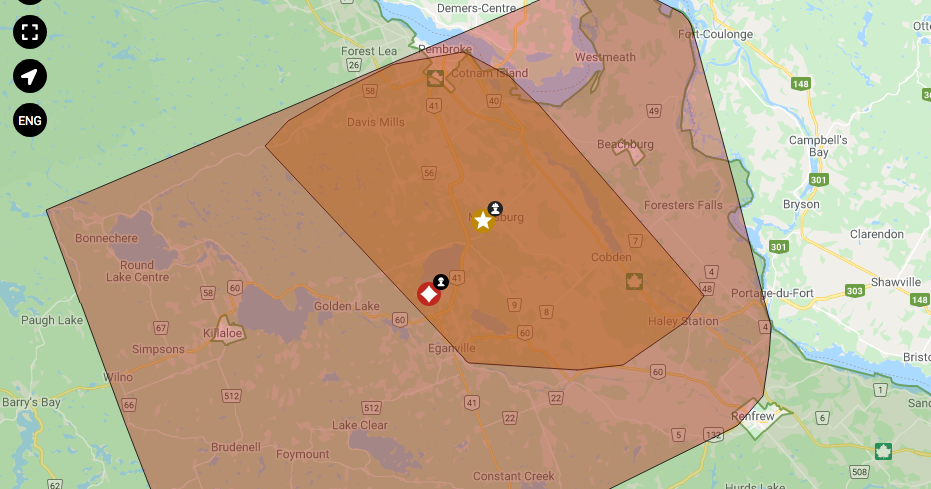 Thousands affected by power outage in the Ottawa Valley