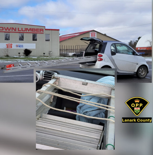 Carleton Place OPP charge driver with insecure load