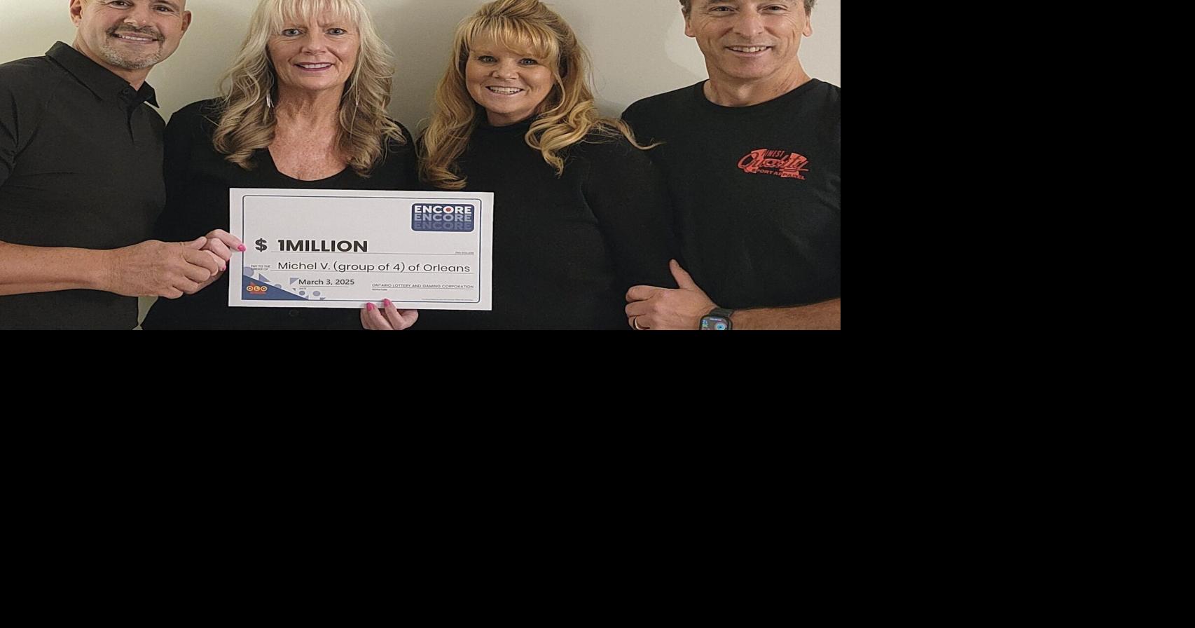Ottawa group wins big $1M Lotto Max prize