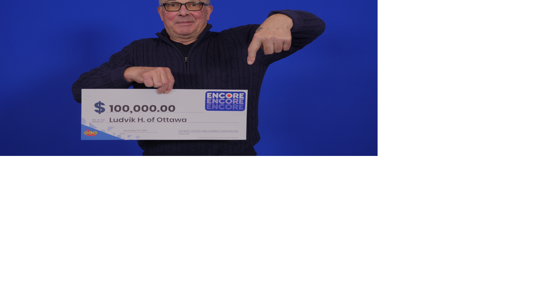 Ottawa man wins lotto prize after 20 years of play