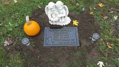 Grand Bay boy cleaning up gravesites at local cemetery