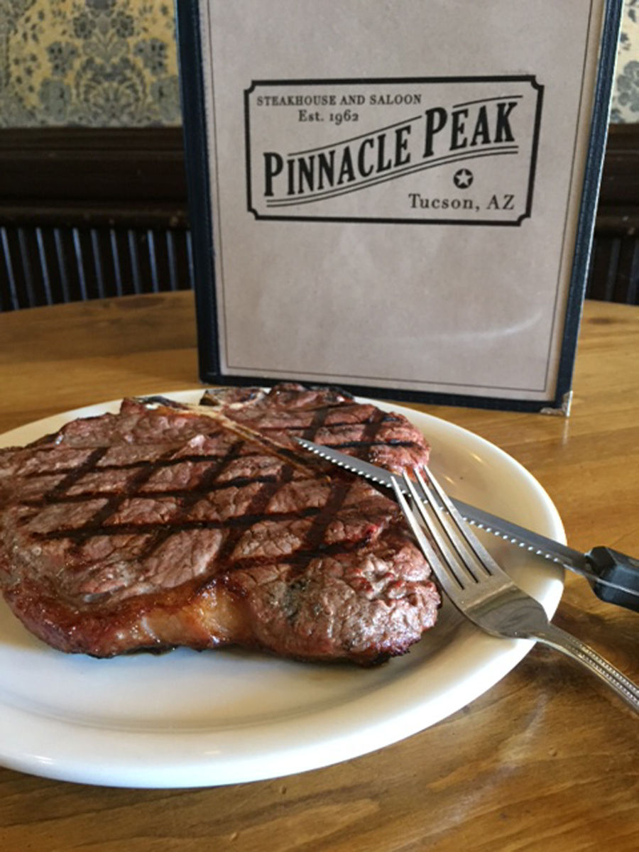 On The Menu The Real Cowboy Is At The Pinnacle Peak Steakhouse On The Menu Insidetucsonbusiness Com