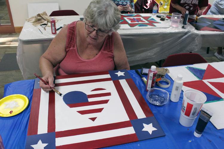 Participants got crafty with barn quilts at Parks Library | News |  iosconews.com