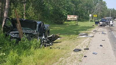 Two Airlifted To Hospital Following Head On Crash Crime Iosconews Com