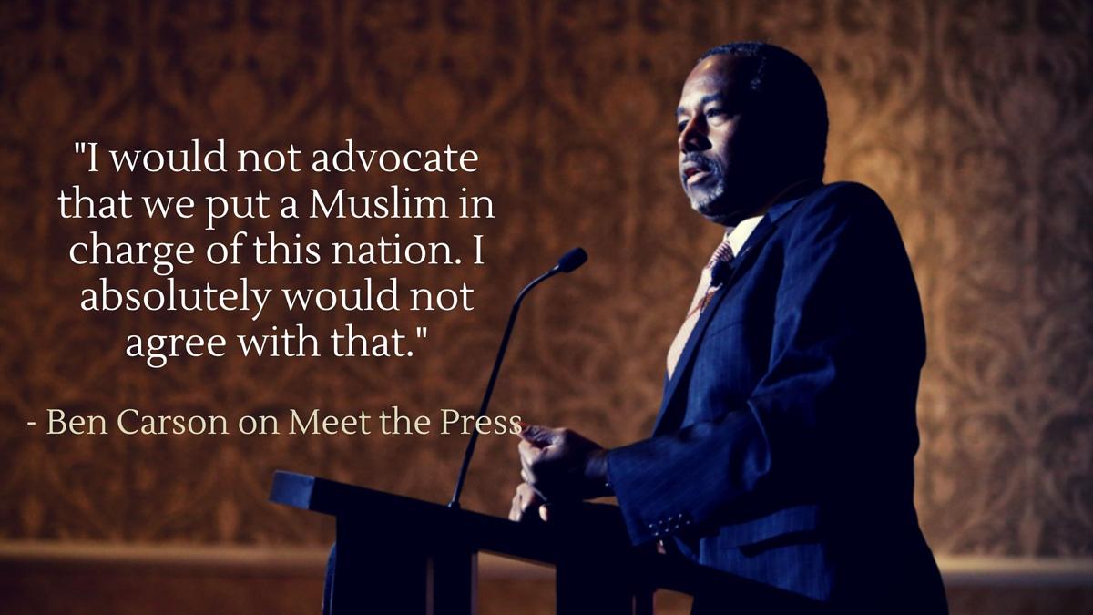 Ben Carson on Muslims being president.