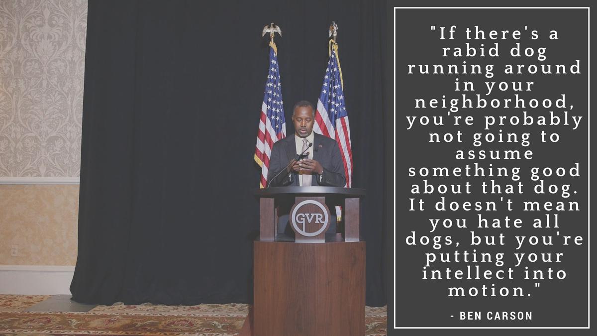 Ben Carson on blocking potential terrorists posing as Syrian refugees.