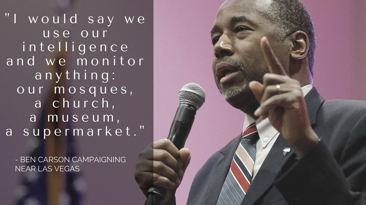 Ben Carson on monitoring mosques.