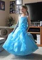 North Branch girl prepares to twirl onto the stage