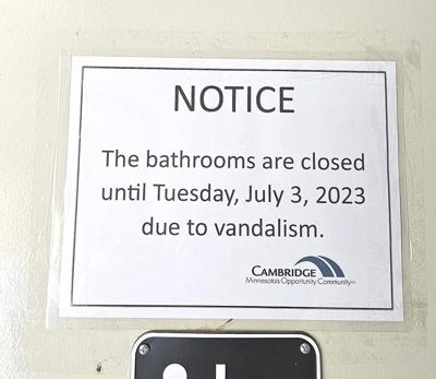 Cambridge City Park bathrooms temporarily closed | Crime | isanti ...