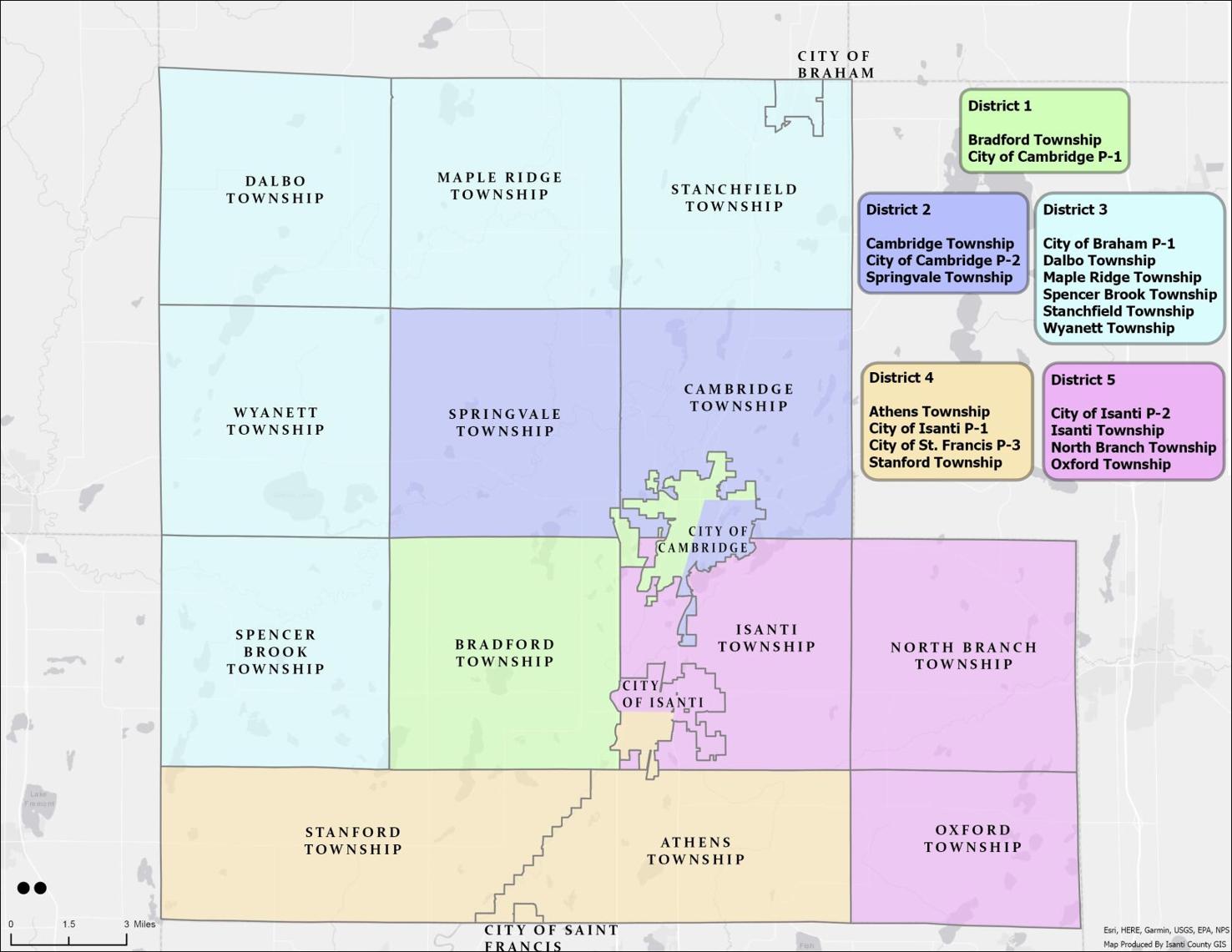 Isanti County Parks Map