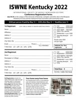 Kentucky conference registration form, deadline June 15, 2022