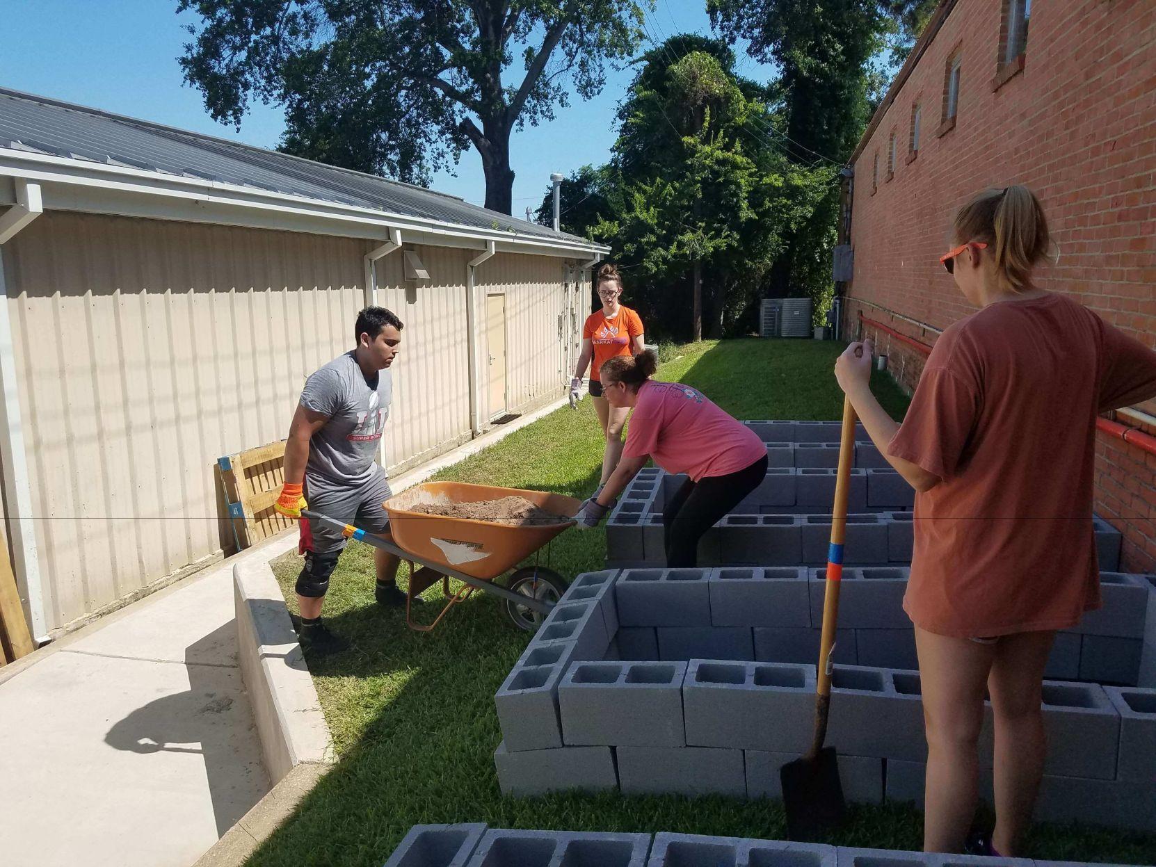 SHSU Food Pantry and Wesley Foundation join efforts to build vegetable garden
