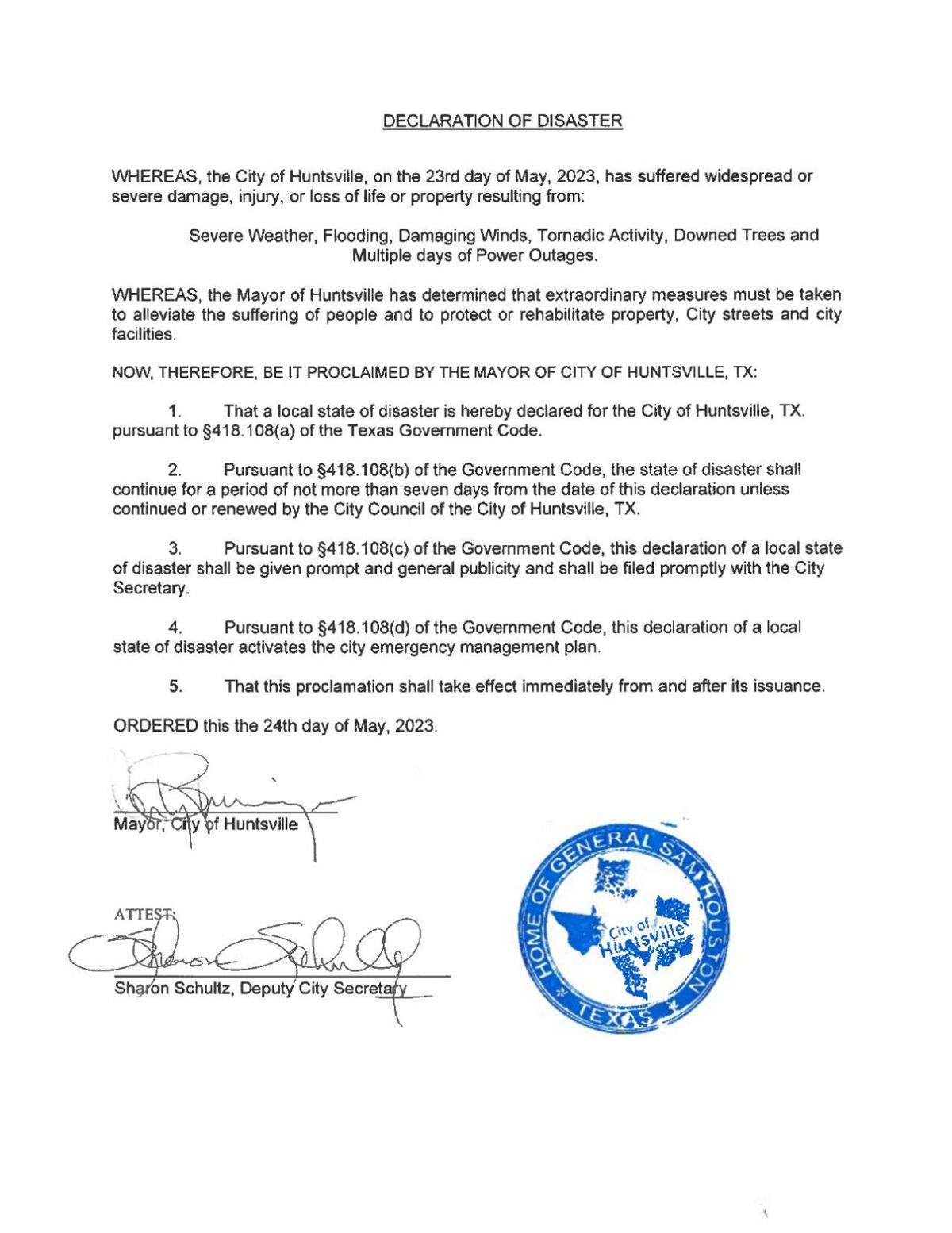 City issues Disaster Declaration following severe weather | News ...
