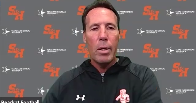 Sam Houston HC K.C. Keeler, DT Joseph Wallace, OL Colby Thomas preview Lamar | Multimedia | itemonline.com