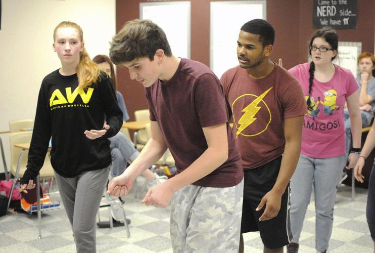 Actors from New Waverly High School are having a blast while preparing