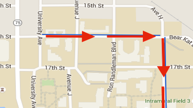 Map Of Sam Houston State University City Creating Paid Parking Spots On Shsu Campus | News | Itemonline.com