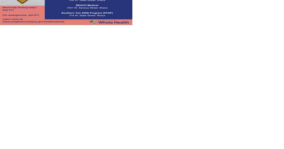 Health Alert: Increase in Opioid Related Deaths in Tompkins County - Vimarsana News