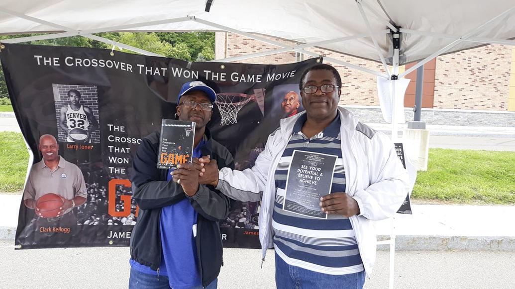 Trazz Sawyer with Joe Ponder. Ponder is coauthor of the book The