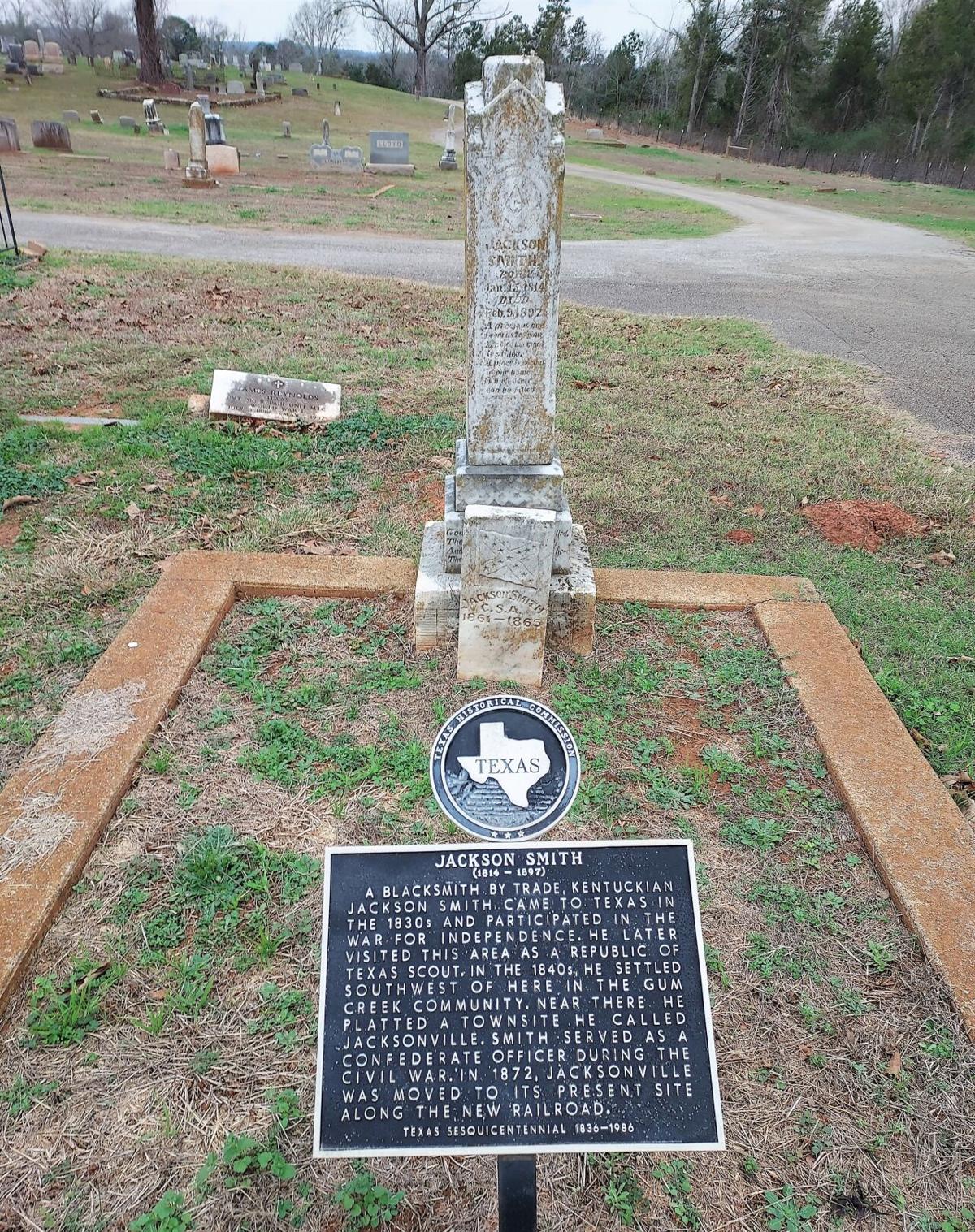 Grave of Jackson Smith with historical marker.jpg