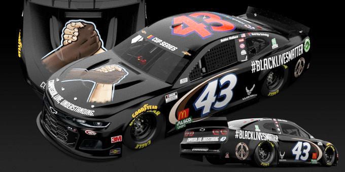 bubba wallace blm car diecast