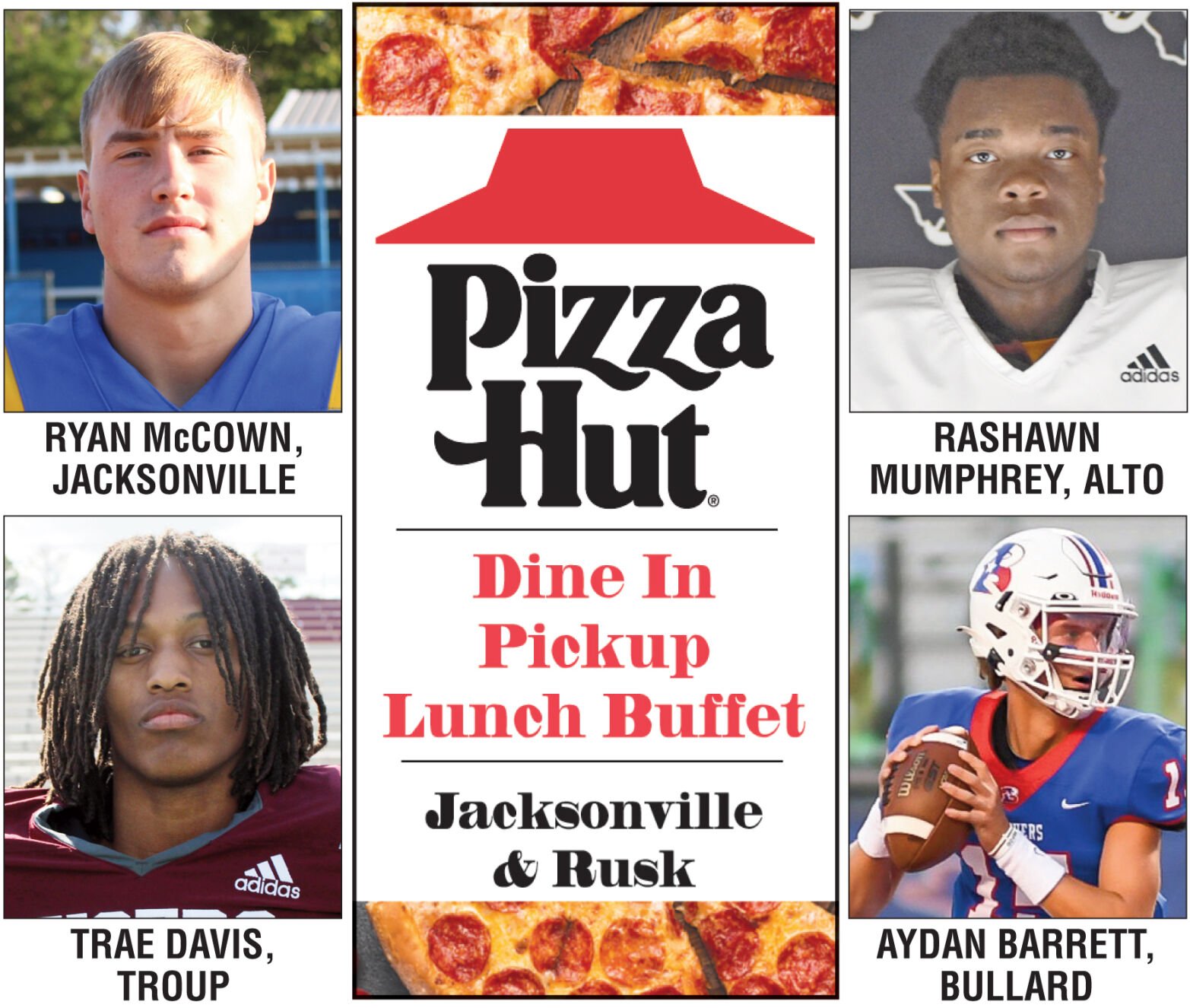 Week 8 top performers presented by Pizza Hut of Jacksonville and Rusk Sports