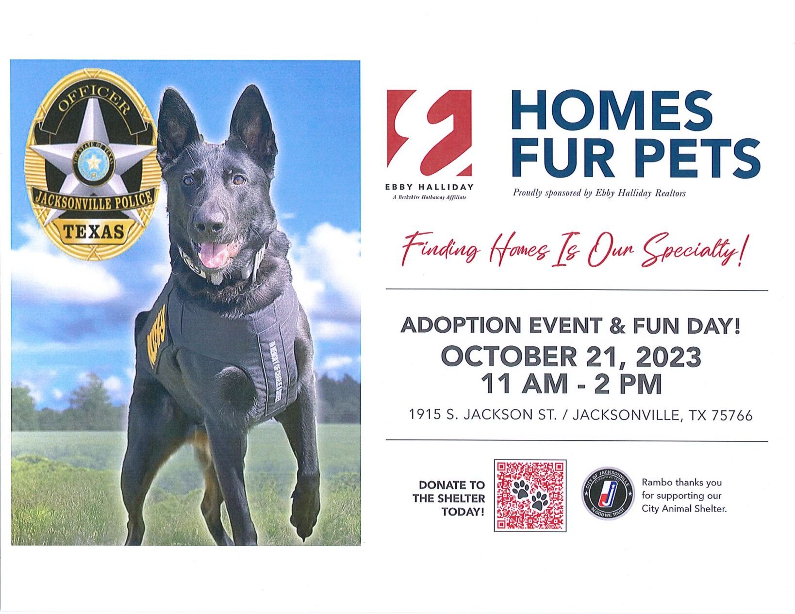 Abby Halliday hosting Homes Fur Pets adoption event Oct. 21