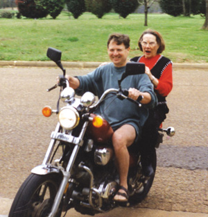 Hopson on bike