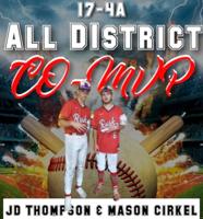 Baseball: Rusk's Thompson, Cirkel named 17-4A Co-MVPs