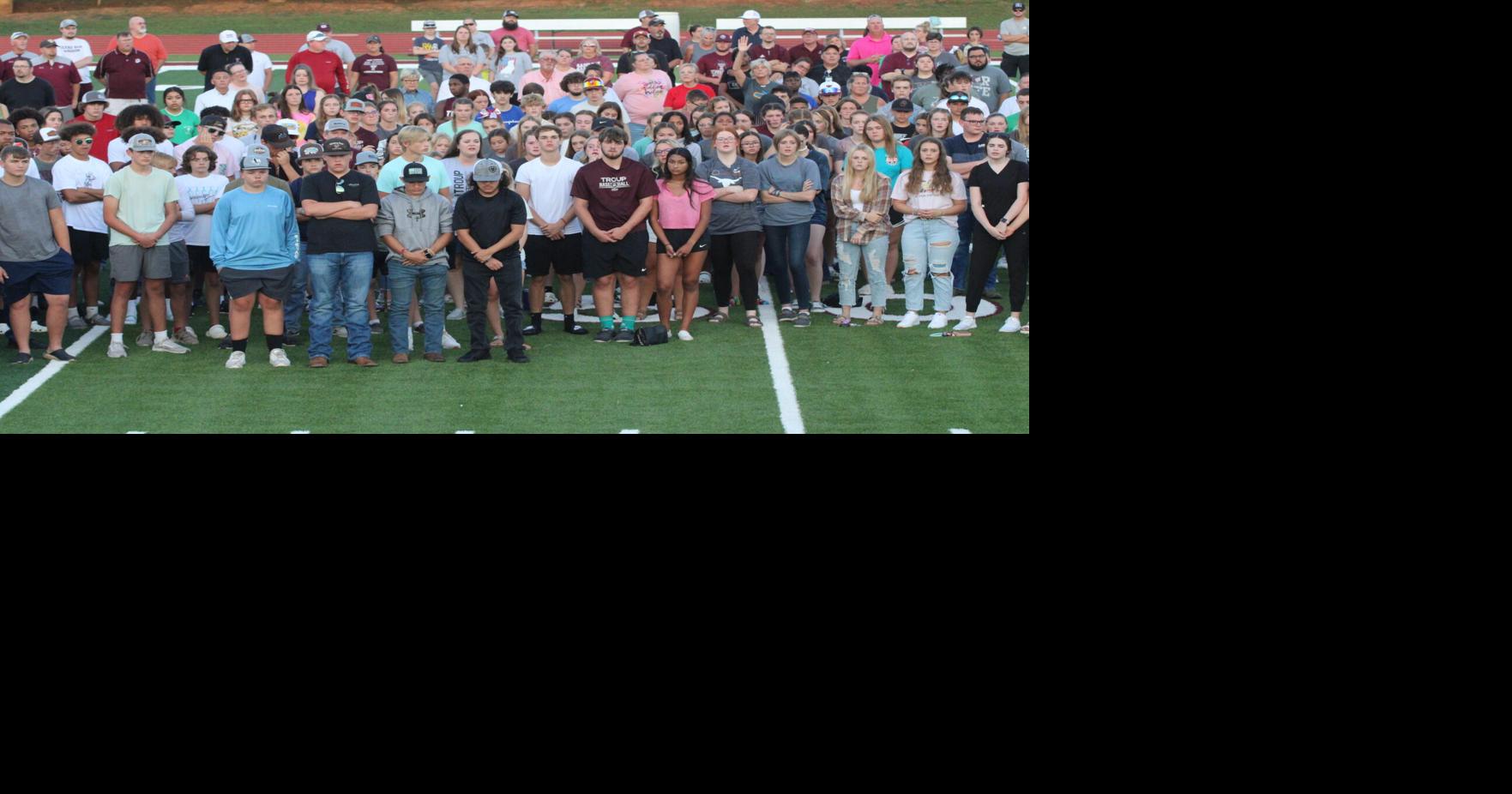 Hundreds come together to lift up Troup's Cooper Reid at prayer vigil