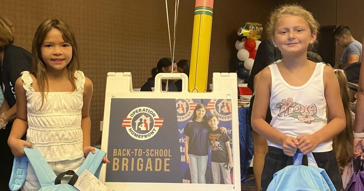 Operation Homefront gives 400 backpacks to military children