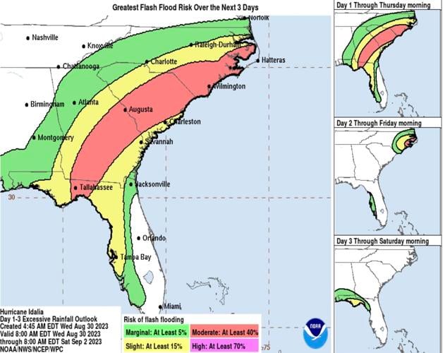 Tropical Storm Warning for Onslow County as Hurricane Idalia to hit area  early Wednesday night, Thursday | News | jdnews.com
