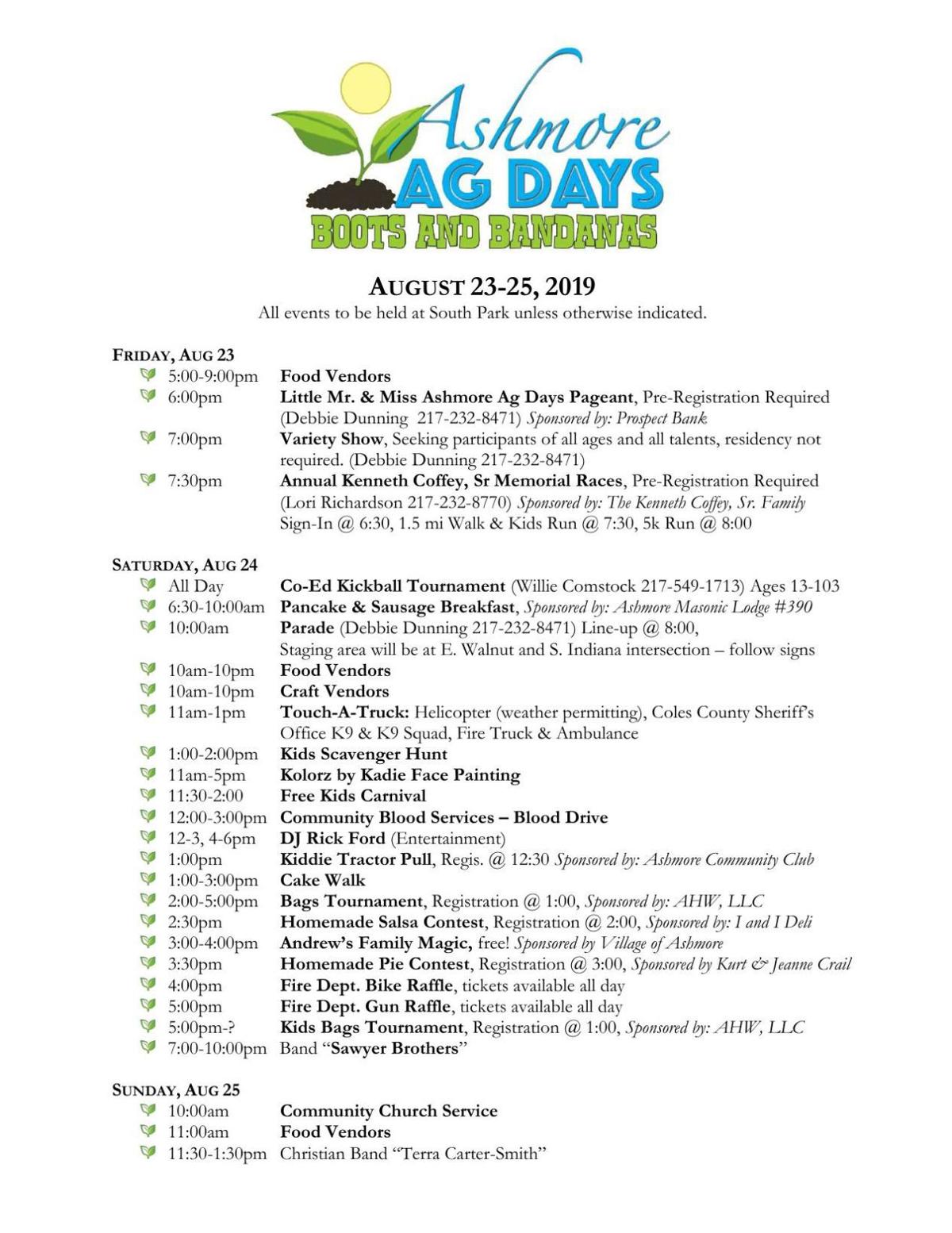 Ashmore Ag Days festival begins Friday