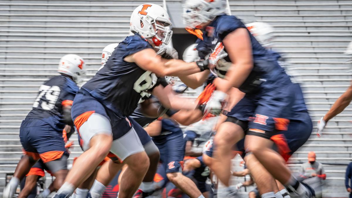 Illinois football practice