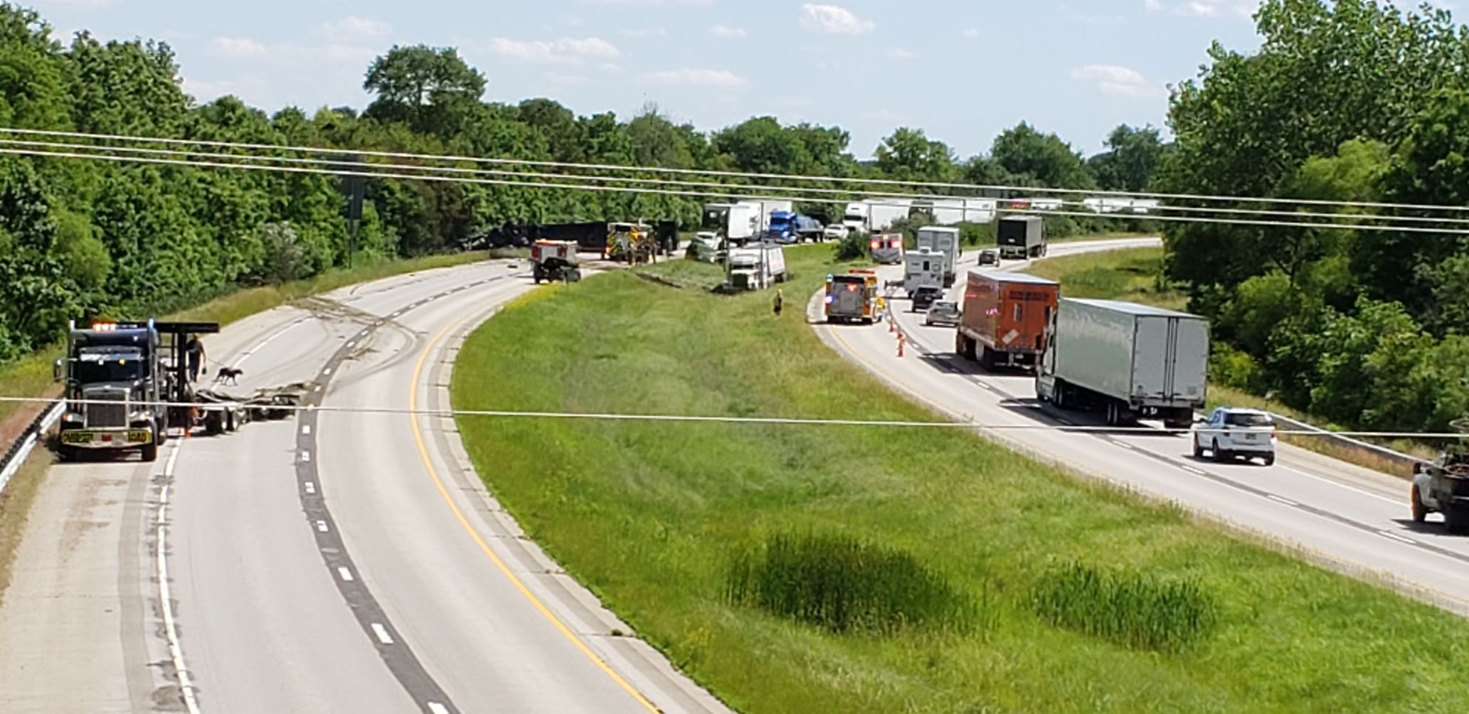 Tractor trailer hit stopped traffic on I 57 last week state