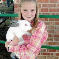 Rylee McKinney shows top rabbits