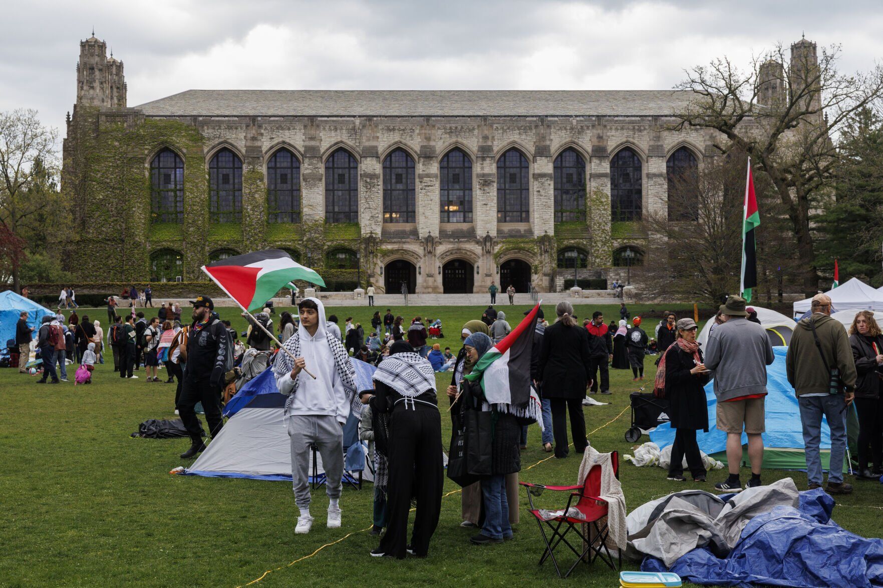 Protest on Northwestern campus