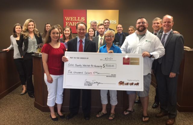 Wells Fargo Advisors Gives 5000 Grant To Habitat 