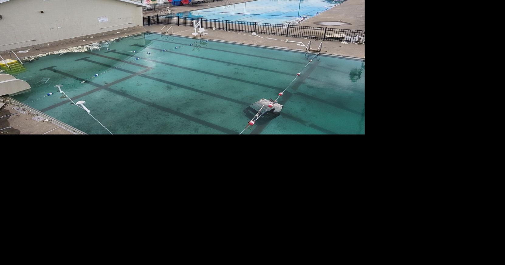 Tornado damaged Charleston swimming pool to remain closed for season