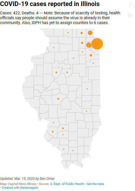 illinois map by county coronavirus Friday Update Central Illinois Coronavirus Developments Jg Tc Com illinois map by county coronavirus