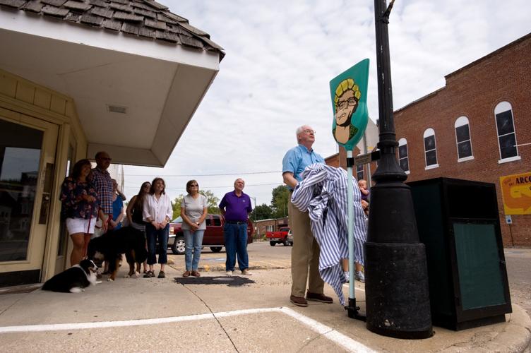 Arcola unveils broom art