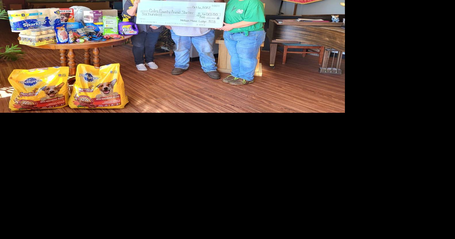 Mattoon Moose Lodge donates to Coles County Animal Shelter